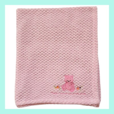 #ad ❤️My Baby Pink Thank Heaven for Little Girls Plush Soft Baby Blanket 26”x36”❤️ $19.98