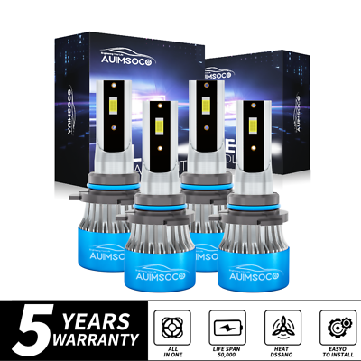 #ad For Chevy S10 Pickup 1994 2004 LED Headlight Bulbs 9005 9006 High Low Beam Kit $39.99