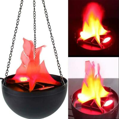 #ad 1 10PCS LED Hanging Flame Light Fake Fire Simulated Light Halloween Decor Lamp $128.99