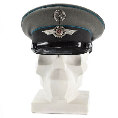 #ad Original East German NVA army visor cap air forces military peaked hat NEW $31.50