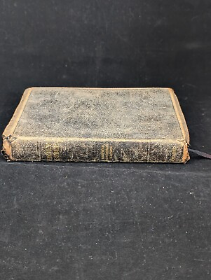 #ad Vintage Scofield Reference Edition Bible 1917 Genuine Leather Distressed $32.99