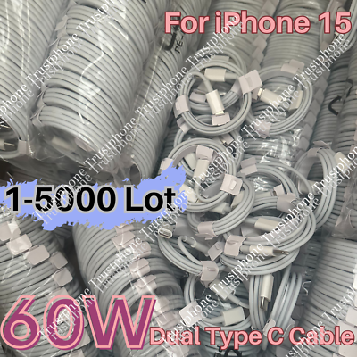 #ad 60W Type C to Type C Fast Charger USB C Cord PD Cable For Samsung iPhone 15 Lot $308.77
