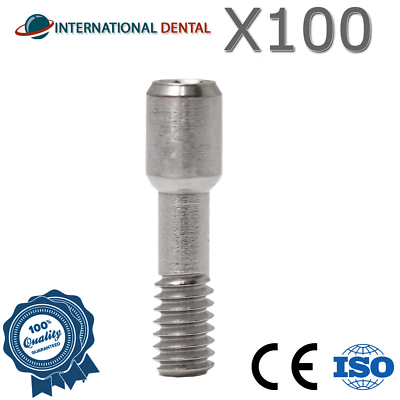 #ad Lot Of 100 Titanium Fixation Screws For Adapter Head Dental Fixture Int Hex $349.90