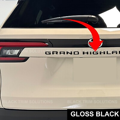 #ad Gloss Black Letter Vinyl Decal Inlay Tailgate Rear For Toyota Grand Highlander $19.99