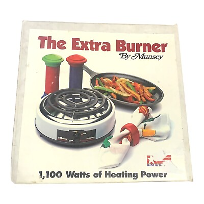 #ad Munsey Extra Burner Hot Plate Model FB 1 Made in U.S.A. 1100 Watts 120v Ex CLEAN $55.58