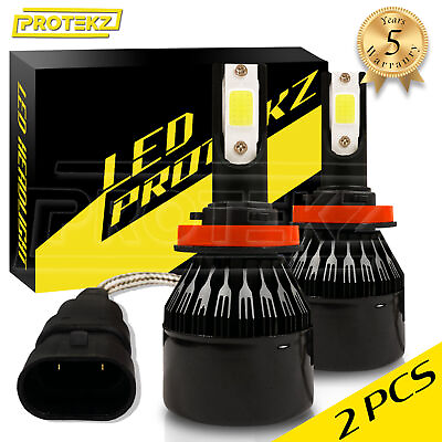 #ad Protekz 80W 8000LM LED headlight Kit 9007 HB5 Hi Lo bulb 6000K White CREE Pair $35.61