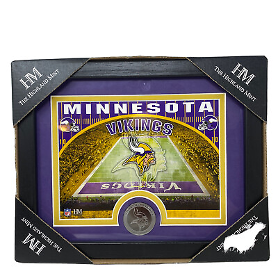 #ad Minnesota Vikings NFL Highland Mint Stadium Photo amp; Coin $17.00