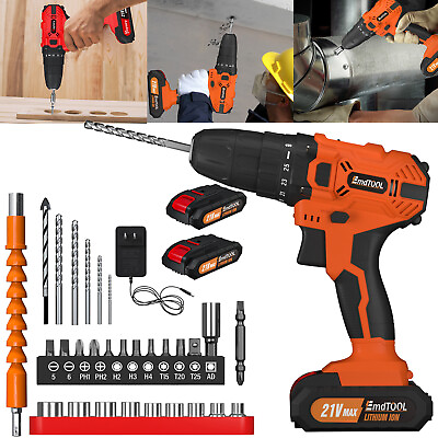 #ad Cordless Electric Screwdriver Drill Driver LED Work Light Lithium Ion Battery $11.30