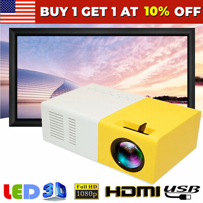 #ad Portable Projector 1080P HD Mini Home Cinema Movie Theater Projector Multimedia $14.99