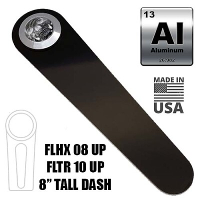 #ad Black Aluminum Dash Panel For Harley Street 08 Road 10 Glide Metal Ghost Skull $17.76