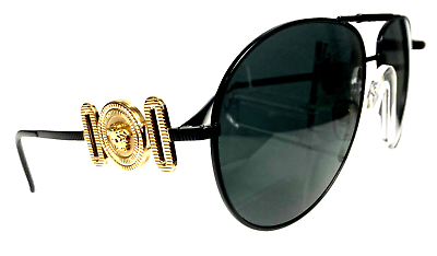 #ad NWT Versace Sunglasses VE2249 126187 MATTE BLACK W DARK GREY 65 MM $144.99
