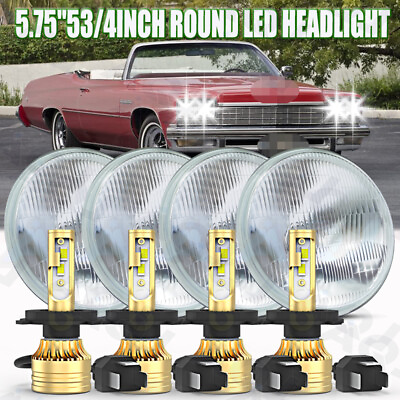 #ad DOT 5.75quot; 5 3 4quot; inch Round LED Headlights Hi Lo Beam For Chevy Buick 1958 1975 $135.19