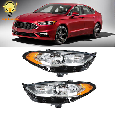 #ad For Ford Fusion 2017 2018 2019 LHRH Headlights w LED DRL Headlamps Clear Lens $186.99
