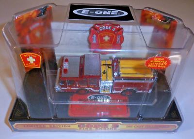 #ad E One Code 3 Fire Engine Die Cast Boston Fire Department $70.00