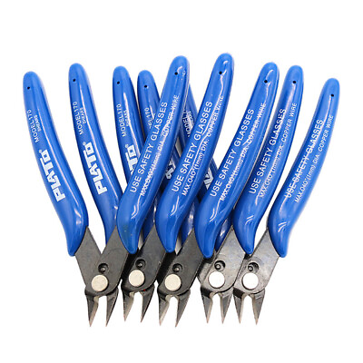 #ad 10PCS Mini Flush Side Cutter Precision Shear Wire Snips Pliers Diagonal Cut Tool $30.99
