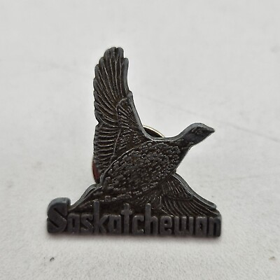 #ad Metal Lapel Grouse Bird Pin From Saskatchewan Canada $8.45