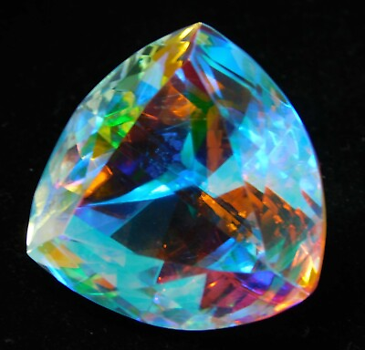 #ad Natural Certified Rainbow Topaz 66.15 Cts Brazil Trillion Cut Loose Gemstone $22.87