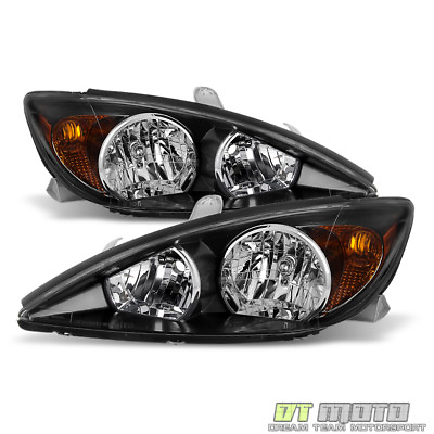 #ad For 2002 2003 2004 Toyota Camry Black SE Style Headlights Headlamps LeftRight $72.99