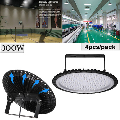 #ad 4X300W UFO LED High Bay Light Warehouse Industrial Light Fixture 30000LM US $175.99