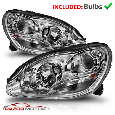 #ad 2000 2006 Projector Chrome Headlights For Mercedes Benz S Class W220 $267.85