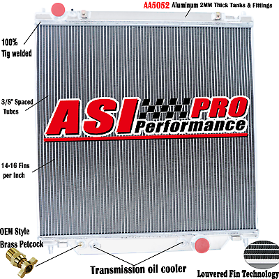 #ad 4 Row Aluminum Radiator for 05 07 Ford F250 F350 F550 F53 6.0L 6.8L Powerstroke $259.00