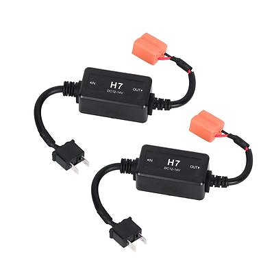 #ad 2X H7 LED Headlight Kit Canbus Decoder Anti Flicker Error Resistor Relay Adapter $22.99