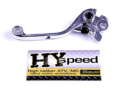 #ad HYspeed Brake Lever Polished Silver Aluminum Kawasaki Suzuki Yamaha See Fitment $10.44