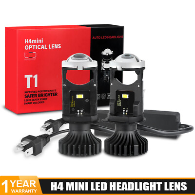 #ad 2x LHD H4 9003 Mini Bi LED Projector Lens Car Headlight 80W Hi Lo Beam Retrofit $48.95