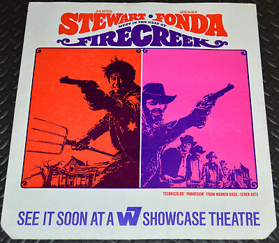 #ad FIRECREEK 1968 ORIG. 21x20 CARD STOCK POSTER HENRY FONDA JAMES STEWART WESTERN $25.49