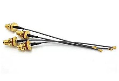 #ad 4pcs ufl.ipx to SMA female bulkhead cable 1.37mm Coaxial 20cm 8 Inch WiFi USA $15.98