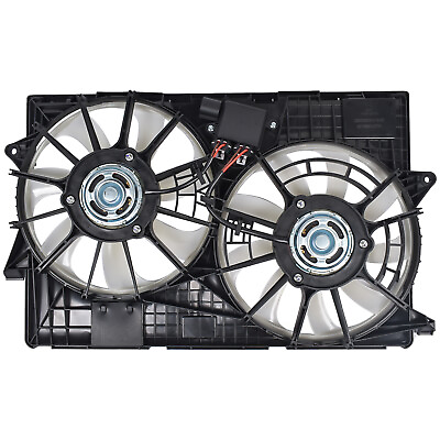 #ad Radiator Dual Cooling Fan Assembly for Jeep Cherokee 14 18 2.4L 3.2L 52014621AG $112.55