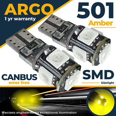 #ad Pour Smart Fortwo Ambre SMD 5 LED 2004 2014 Clignotant Répétiteur Ampoules C $15.59