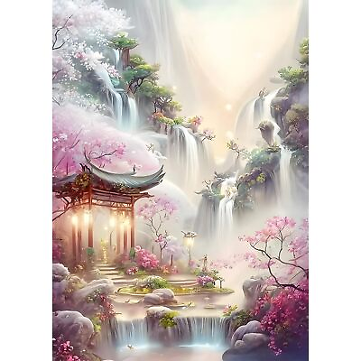 #ad Diamonds Painting Kits for Adults Waterfalls 5D Diamond Art Paint with Round ... $9.08