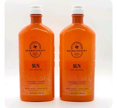 #ad 2 Bath Body Works SUN Soul Radiating Orange Flower amp; Sandalwood Body Wash NEW $24.99