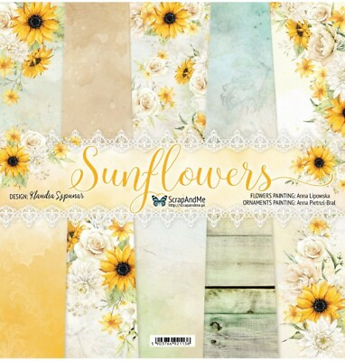 #ad Scrapbooking Double Sided Paper set 12 x 12 ScrapAndMe Sunflowers $11.40