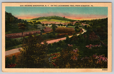 #ad Scranton Lackawanna Trail From Side Easy Binghamton Buy c1940s Vintage Postcard $4.99