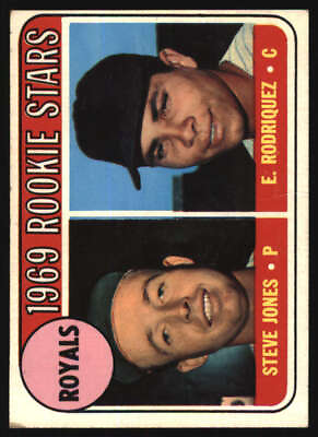 #ad 1969 Topps #49 Steve Jones Ellie Rodriguez VG VGEX RC Rookie Royals Royals Rooki $6.56