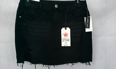 #ad Mini Skirt Size 5 Vanilla Star Juniors#x27; Ripped Denim $17.99