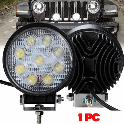 Round LED Spot Light Pod 4quot; Work Flood Driving Fog Lamp Offroad 4WD ATV Truck $10.99