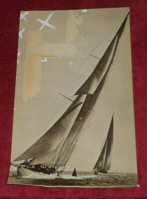 #ad 1929 Press Photo 23 Meter Yacht Shamrock Sails In Final Race Dartmouth $7.73