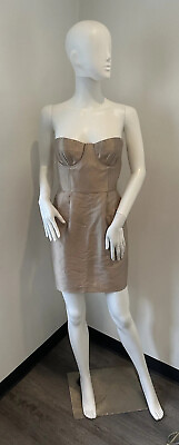 #ad Jill Stuart Dress Collection Women’s Beige Bustier Dress Size 6 $39.19