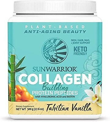 #ad Sunwarrior Collagen Protein Powder with Biotin Vanilla Flavor 17.6 oz $38.97