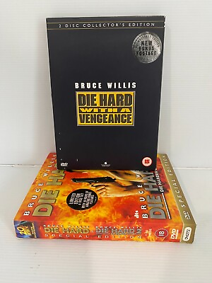 #ad 2 x Die Hard DVD Bruce Willis Alan Rickman Region 2 Action Film Tracked Post AU $24.99