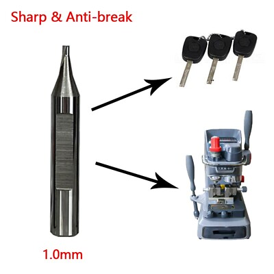 #ad Locksmith Tool 1.0mm Carbide Manual Key Cutting Machine Cutter 2 Flutes $9.90
