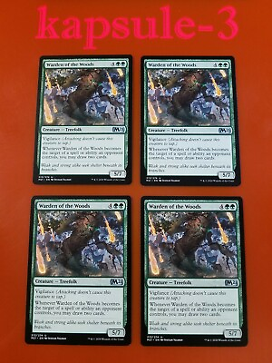 #ad 4x Warden of the Woods M21 Core Set 2021 MTG Magic Cards $2.00