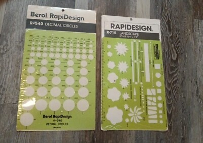 #ad Berol Rapidesign Template R 540 Decimal Circles R 715 Landscape $13.99