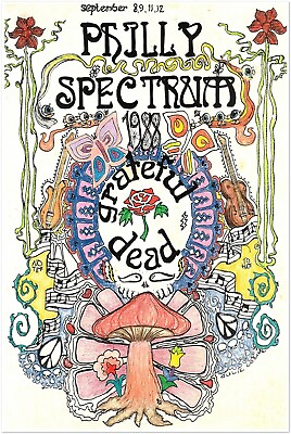 #ad Grateful Dead Philadelphia Spectrum 1988 Concert Poster $14.99