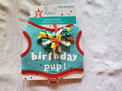 #ad Dog Dazzlers Extra Small Birthday Pup Birthday Dog Harness $9.99