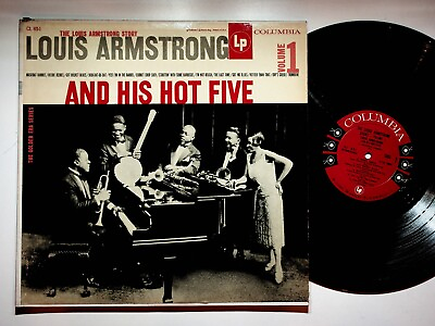 #ad 1956 The Louis Armstrong Story amp; His Hot Five Volume 1 Vinyl LP Record VG $14.95