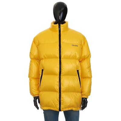 #ad CELINE 2650$ Quilted Parka Down Coat Jacket Lightweight Nylon Logo $1560.00
